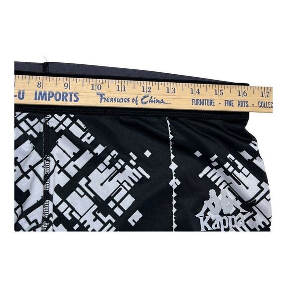 Kappa Womens Geometric Print Elastic Waist Capri Leggings Black White Size Large - Picture 4 of 7